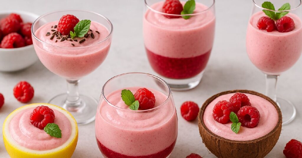 Kreative Servierideen für Himbeer-Mousse