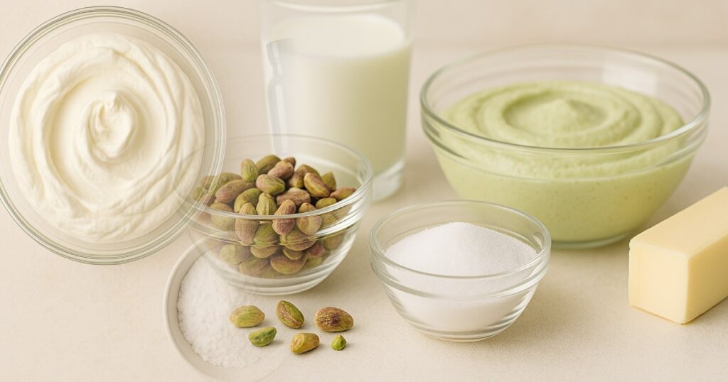Ingredients for Pistachio Mousse