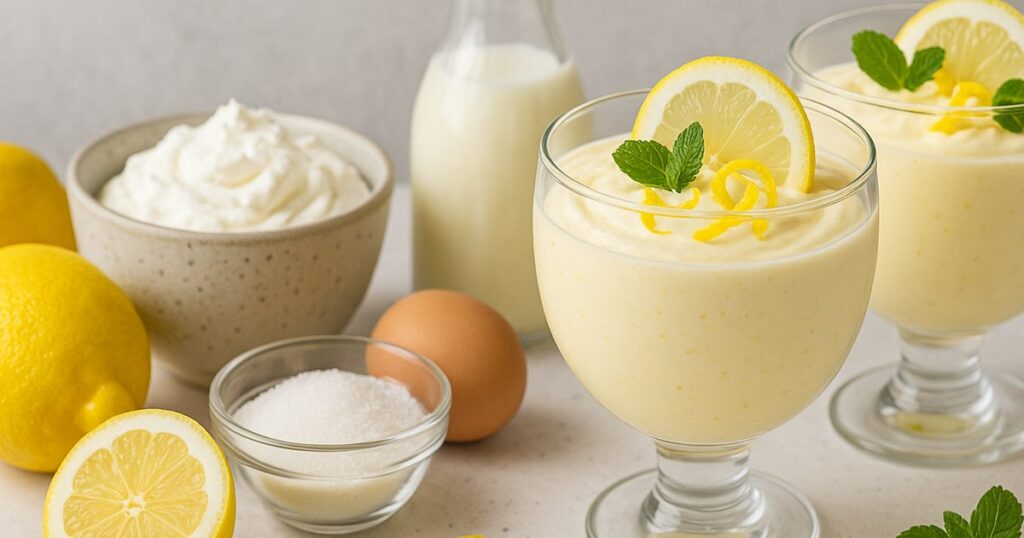 Introduzione alla mousse al limone e agrumi