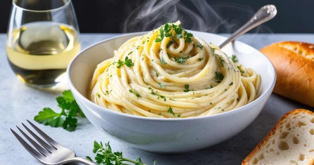 Serving and Pairing Suggestions Alfredo Pasta