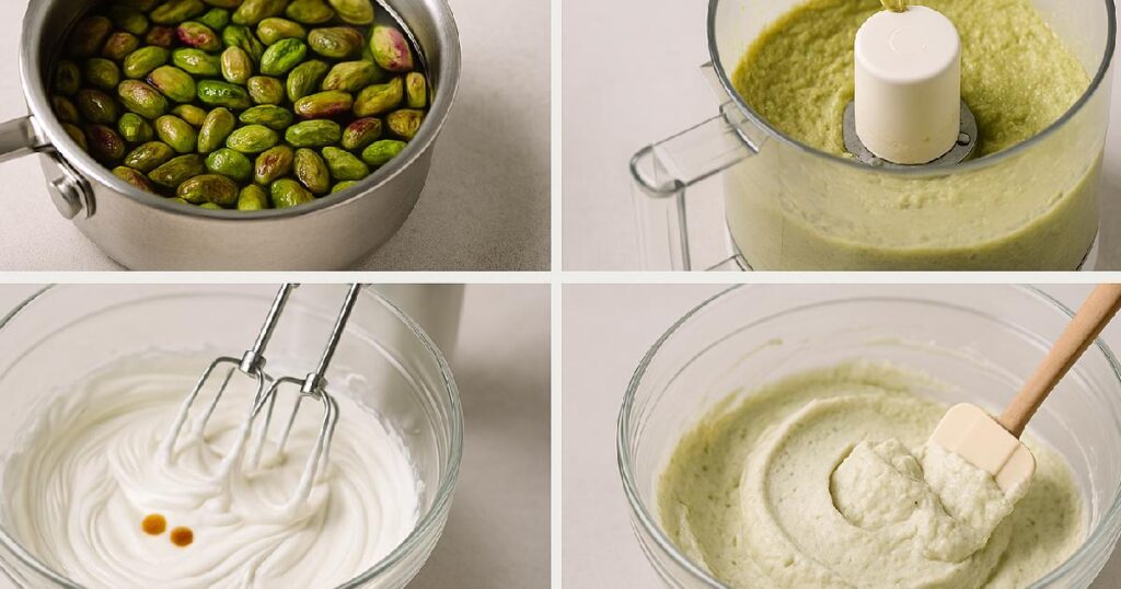 Step-by-Step Directions for Pistachio Mousse