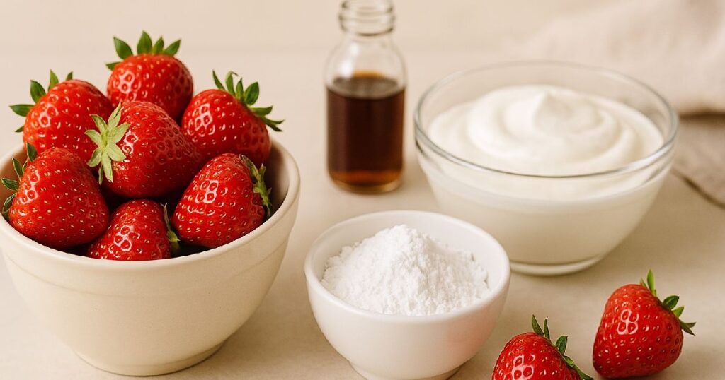 Ingredienti per la Mousse di Fragole